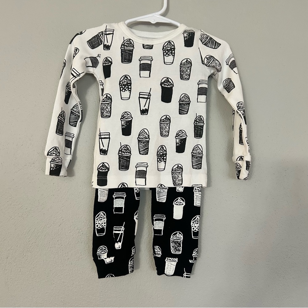 Modern Burlap Organic Cotton Coffee Love Pajama Set (6-12 Months)